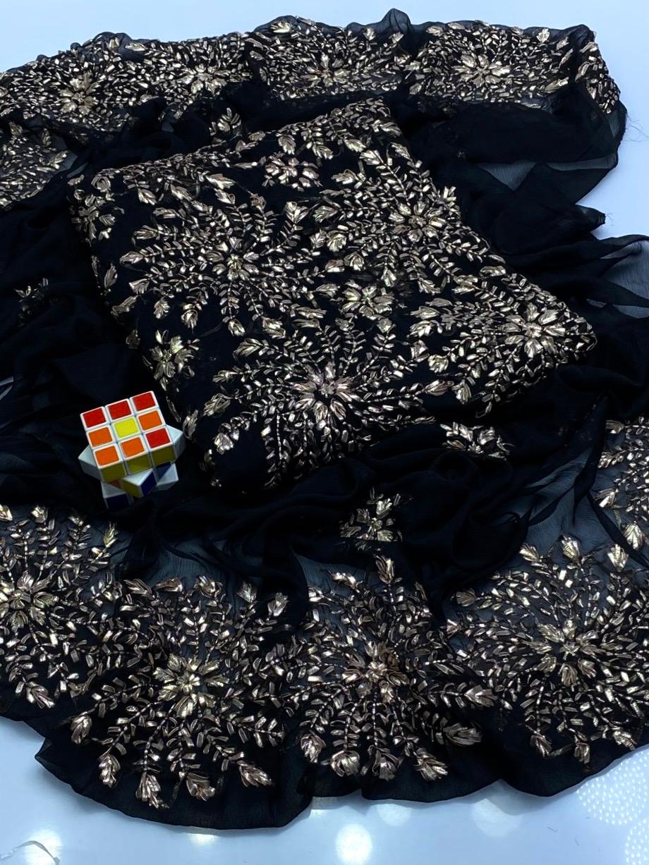 Luxury Wedding Gotta Embroidered Chiffon 2PC Dress – Wedding Collection