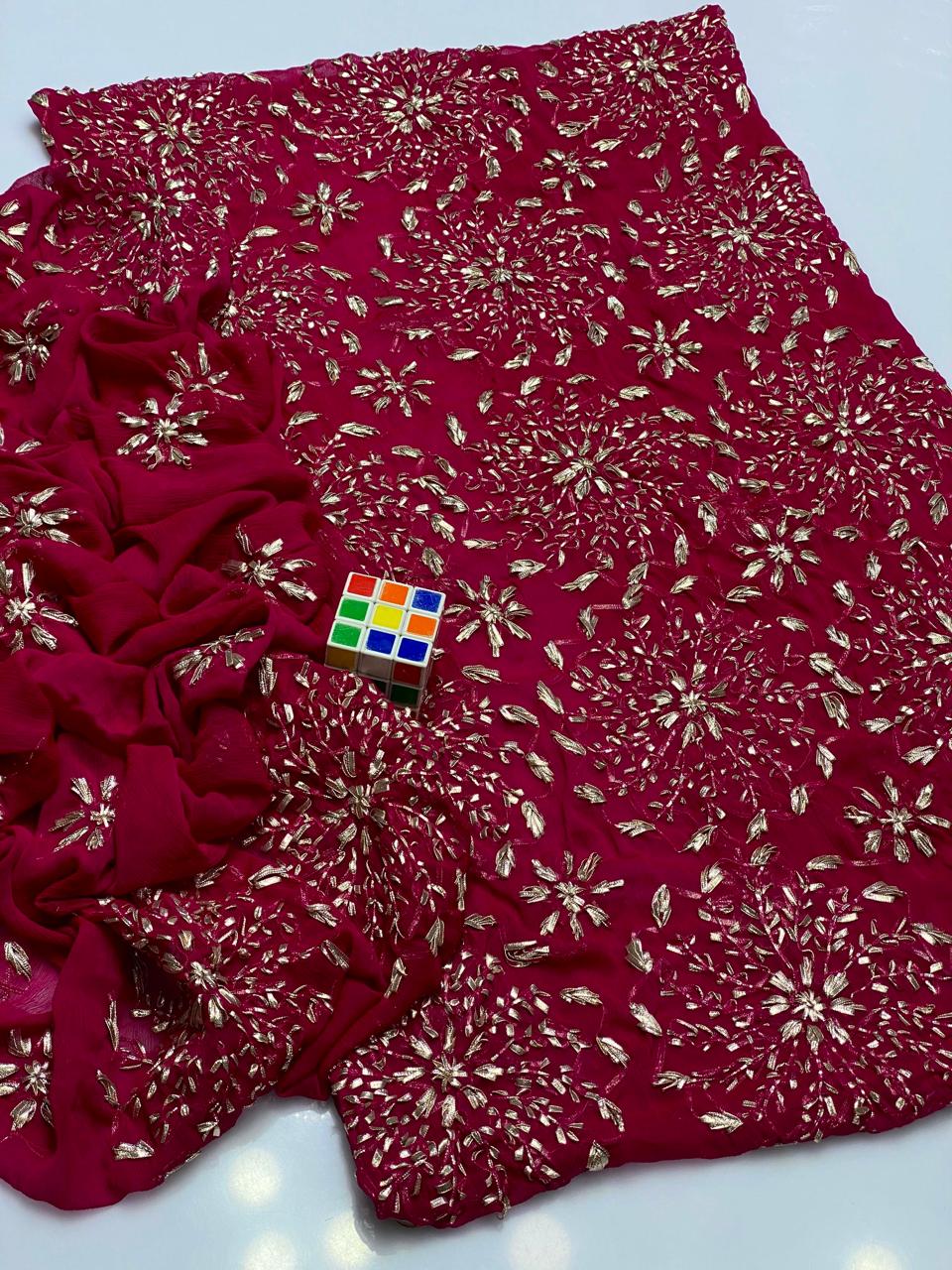 Luxury Wedding Gotta Embroidered Chiffon 2PC Dress – Wedding Collection