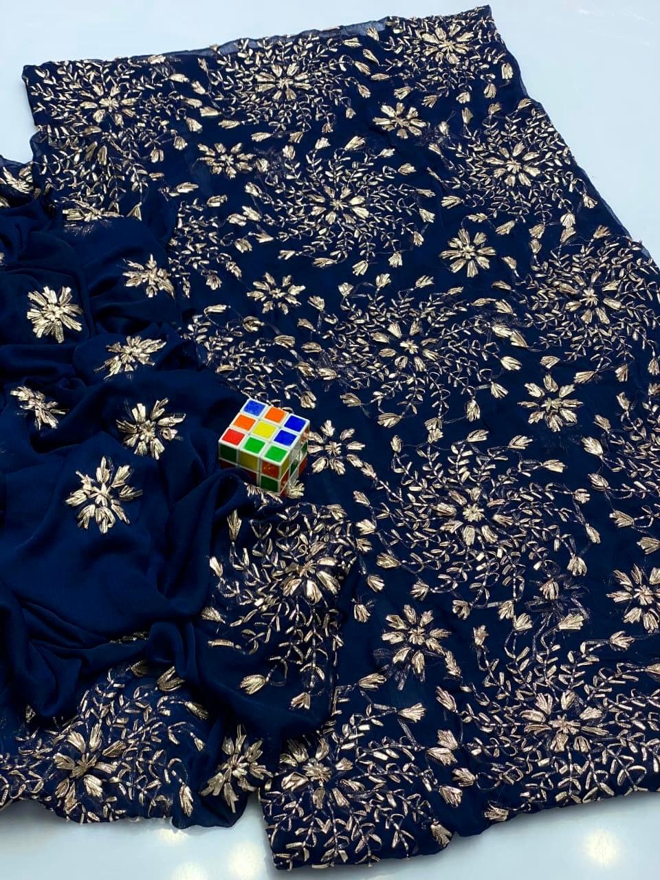 Luxury Wedding Gotta Embroidered Chiffon 2PC Dress – Wedding Collection