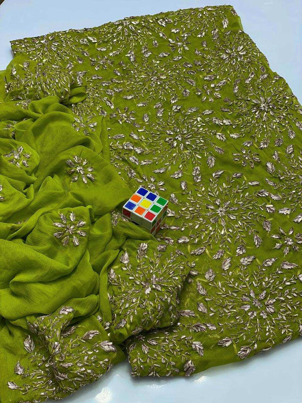 Luxury Wedding Gotta Embroidered Chiffon 2PC Dress – Wedding Collection